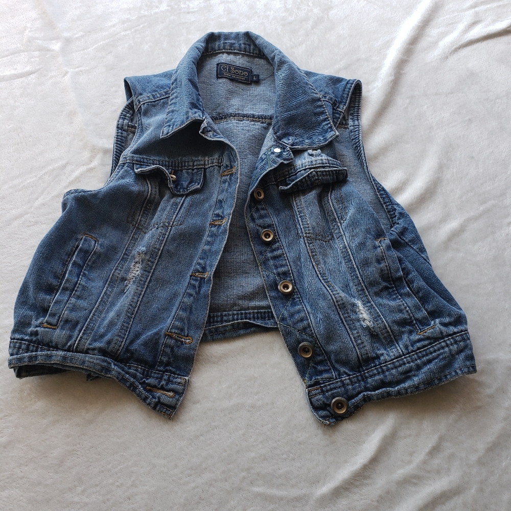 Ci sono jean vest. Blue. Size large